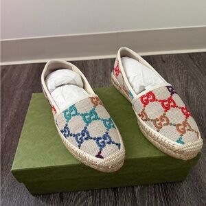 Gucci Beige Multicolor Espadrilles